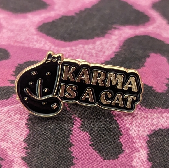 Taylor Swift Jewelry - 🖤 Taylor Swift - Karma is a Cat - Enamel Pin